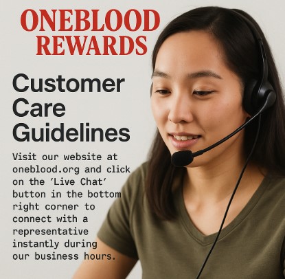 OneBlood Rewards Support Center